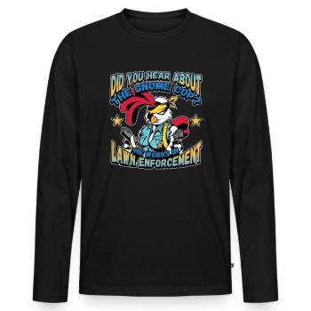 Conception de l’application de la loi pour un agent de police - T-shirt manches longues Premium bio Homme - noir - Devant - Nico (187cm)