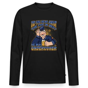 Conception de l’application de la loi pour un agent de police - T-shirt manches longues Premium bio Homme - noir - Devant - Nico (187cm)