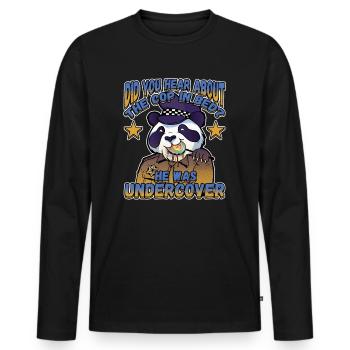 Conception de l’application de la loi pour un agent de police - T-shirt manches longues Premium bio Homme - noir - Devant - Nico (187cm)