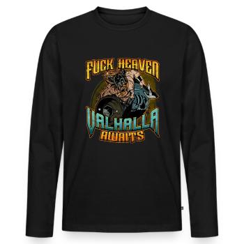 Conception de la mythologie viking nordique pour les guerriers vikings - T-shirt manches longues Premium bio Homme - noir - Devant - Nico (187cm)