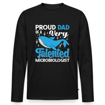 Marine Science Design for an Ocean Student - Men's Premium Organic Long Sleeve Shirt - black - Front - Nico (187cm)