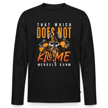 Conception de la mythologie viking nordique pour les guerriers vikings - T-shirt manches longues Premium bio Homme - noir - Devant - Nico (187cm)