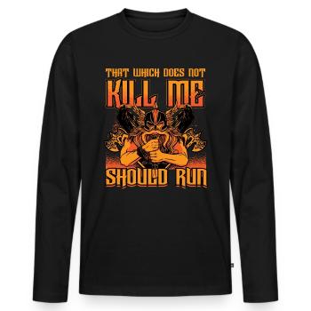Conception de la mythologie viking nordique pour les guerriers vikings - T-shirt manches longues Premium bio Homme - noir - Devant - Nico (187cm)