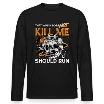 Norse Viking Mythology Design for Viking Warriors - Männer Premium Bio Langarmshirt - Schwarz - Vorne - Nico (187cm)