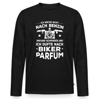 Ich Dufte Nach Biker Parfüm Biker Spruch - Männer Premium Bio Langarmshirt - Schwarz - Vorne - Nico (187cm)