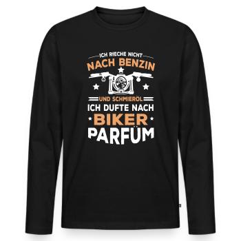 Ich Dufte Nach Biker Parfüm Biker Spruch - Männer Premium Bio Langarmshirt - Schwarz - Vorne - Nico (187cm)