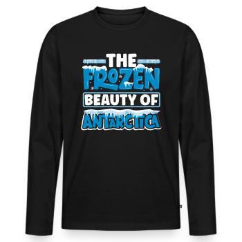 The frozen beauty of Antarctica Expedition - Men's Premium Organic Long Sleeve Shirt - black - Front - Nico (187cm)