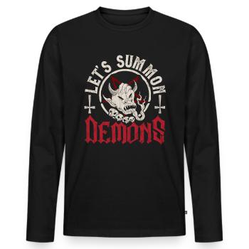 Occult - Men's Premium Organic Long Sleeve Shirt - black - Front - Nico (187cm)