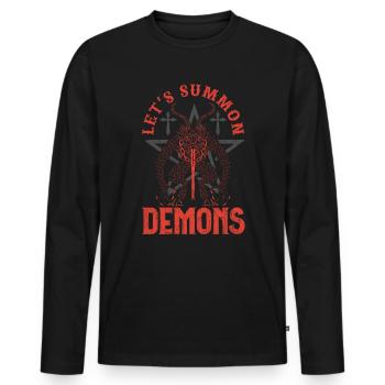 Occult - Men's Premium Organic Long Sleeve Shirt - black - Front - Nico (187cm)
