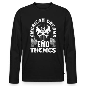 Emoticon Emo American Dreams Emo Thèmes Emocore - T-shirt manches longues Premium bio Homme - noir - Devant - Nico (187cm)