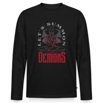 Occult - Men's Premium Organic Long Sleeve Shirt - black - Front - Nico (187cm)
