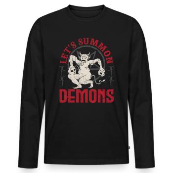 Occult - Men's Premium Organic Long Sleeve Shirt - black - Front - Nico (187cm)