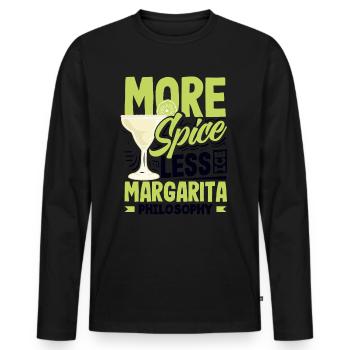 Attenzione Spicy Margarita Cocktail Lover's - Männer Premium Bio Langarmshirt - Schwarz - Vorne - Nico (187cm)