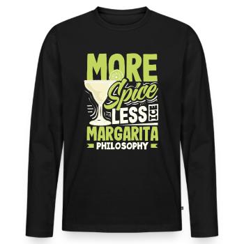Attenzione Spicy Margarita Cocktail Lover's - Männer Premium Bio Langarmshirt - Schwarz - Vorne - Nico (187cm)