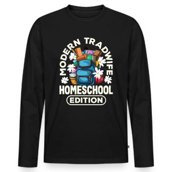 Sip Back Relax and Spice It Up Margarita Mode On - Männer Premium Bio Langarmshirt - Schwarz - Vorne - Nico (187cm)
