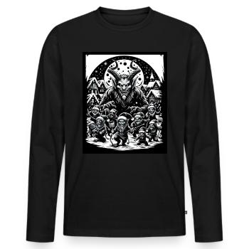 Krampus Night Celebration Christmas Demon - Männer Premium Bio Langarmshirt - Schwarz - Vorne - Nico (187cm)