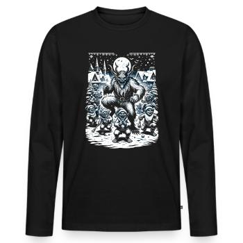 Krampus Night Celebration Christmas Demon - Männer Premium Bio Langarmshirt - Schwarz - Vorne - Nico (187cm)