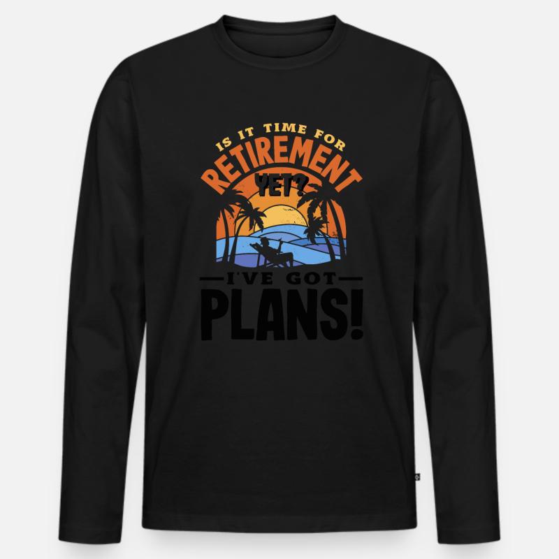 I've Got Plans Enthusiast - Männer Premium Bio Langarmshirt - Schwarz