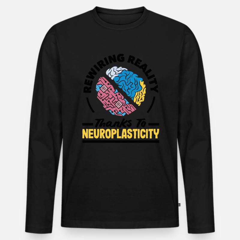 Unlock Your Brain's Potential Neuroplasticity - Männer Premium Bio Langarmshirt - Schwarz