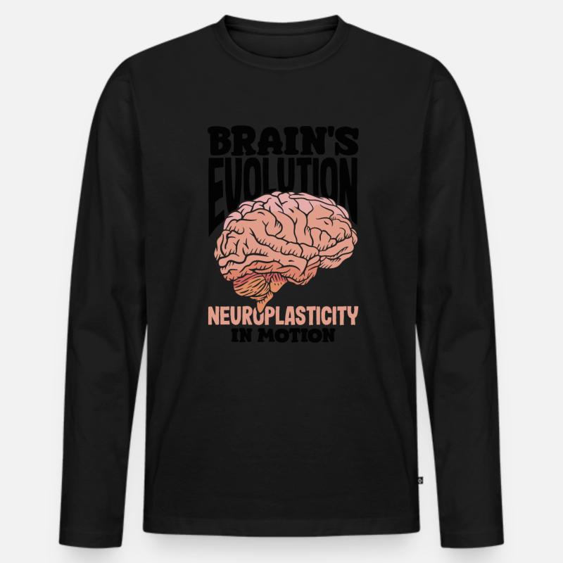 Unlock Your Brain's Potential Neuroplasticity - Männer Premium Bio Langarmshirt - Schwarz