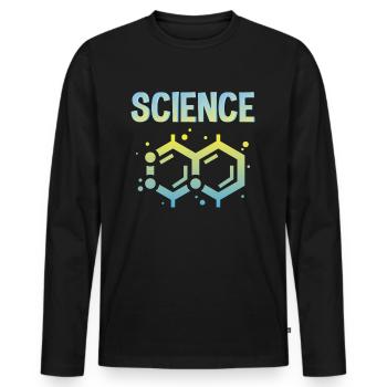 Science physics chemistry gift - Men's Premium Organic Long Sleeve Shirt - black - Front - Nico (187cm)