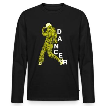 Tänzerin Tanzen Musik Spruch Tänzer Geschenk - Männer Premium Bio Langarmshirt - Schwarz - Vorne - Nico (187cm)