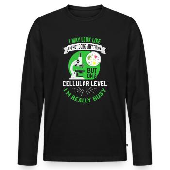 Chemie Chemiker Wissenschaft Labor Periodensystem - Männer Premium Bio Langarmshirt - Schwarz - Vorne - Nico (187cm)