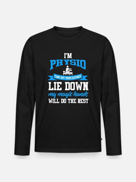 Physiotherapist Physiotherapy Physio Massage - Men's Premium Organic Long Sleeve Shirt - black