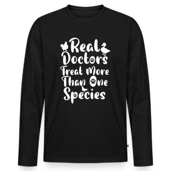 Tierarzt Haustier Veterinär Tiermedizin - Männer Premium Bio Langarmshirt - Schwarz - Vorne - Nico (187cm)
