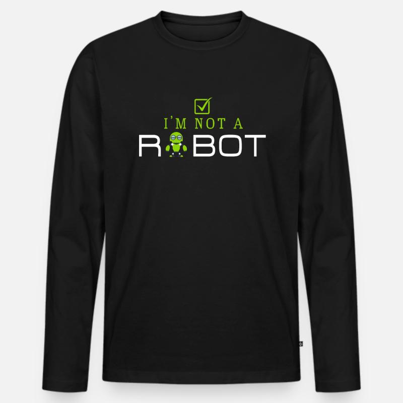 Computer scientist Programmer Computer Computer - Men's Premium Organic Long Sleeve Shirt - black
