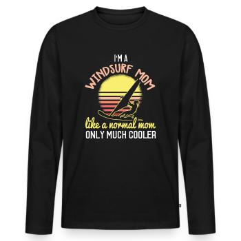 Planche à voile Windsurfer Surf surf sur surf - T-shirt manches longues Premium bio Homme - noir - Devant - Nico (187cm)