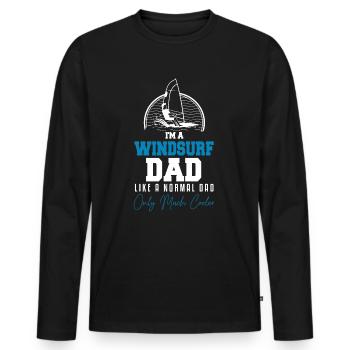 Planche à voile Windsurfer Surf surf sur surf - T-shirt manches longues Premium bio Homme - noir - Devant - Nico (187cm)