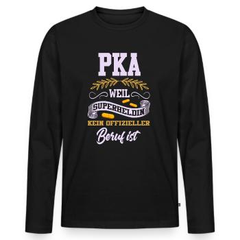 Apothekerin PKA Apotheke Medizin Beruf Medikament - Männer Premium Bio Langarmshirt - Schwarz - Vorne - Nico (187cm)
