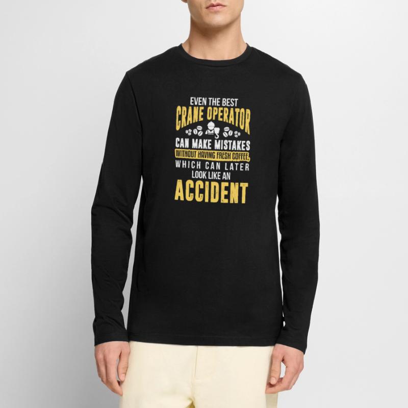 Crane operator Crane operator construction site work Men's Premium Organic Long Sleeve Shirt