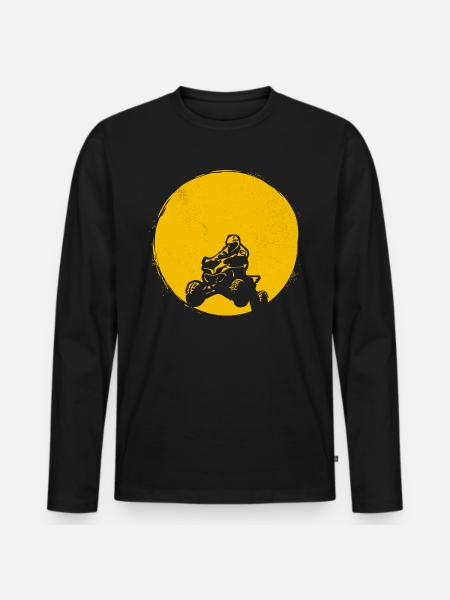 VTT Silhouette Quad Sun Cadeau - T-shirt manches longues Premium bio Homme - noir