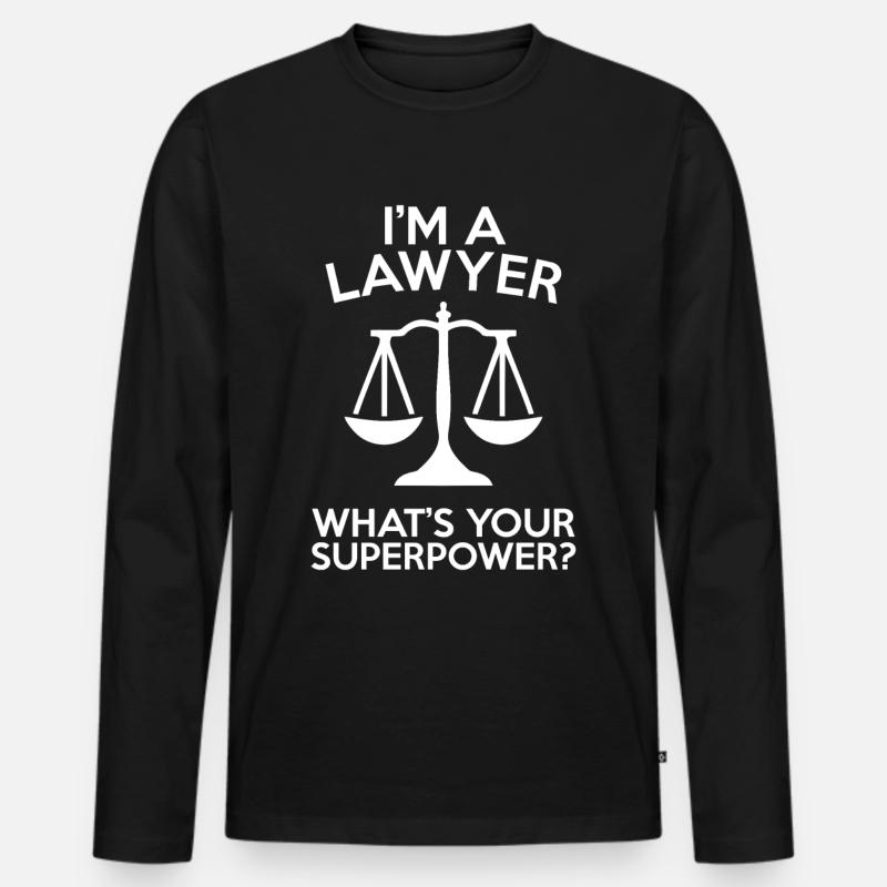 Rechtsanwalt - Männer Premium Bio Langarmshirt - Schwarz