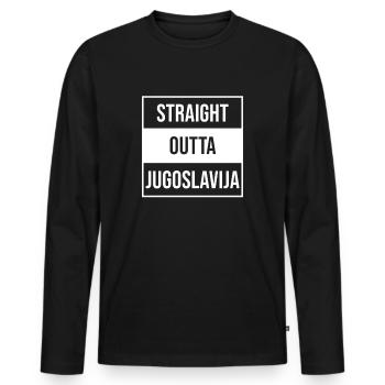 Jugoslavija Yugo Yugoslavia - Men's Premium Organic Long Sleeve Shirt - black - Front - Nico (187cm)