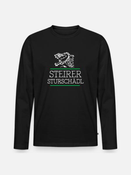 Steiermark Wappen Steirer - Männer Premium Bio Langarmshirt - Schwarz