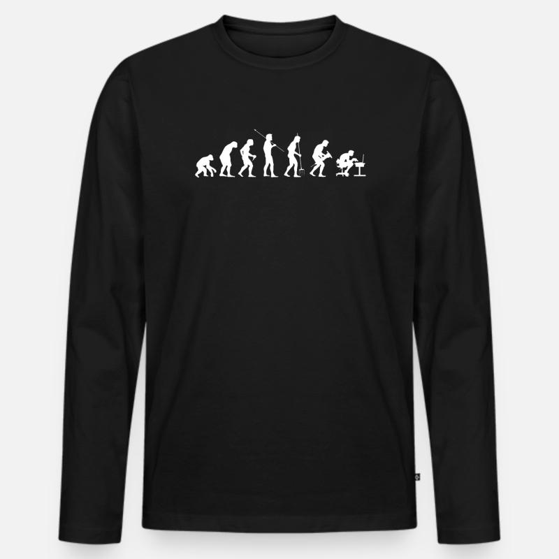 Programmer Computer PC Gamer Evolution Men's Premium Organic Long Sleeve Shirt