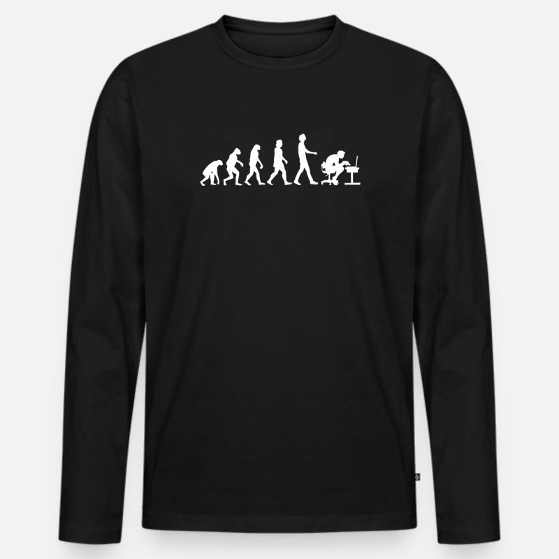 Computer Programmer Evolution Gamer PC Nerd Men's Premium Organic Long Sleeve Shirt