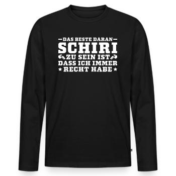 Schiedsrichter Fußball Unparteiischer Schiri - Männer Premium Bio Langarmshirt - Schwarz - Vorne - Nico (187cm)