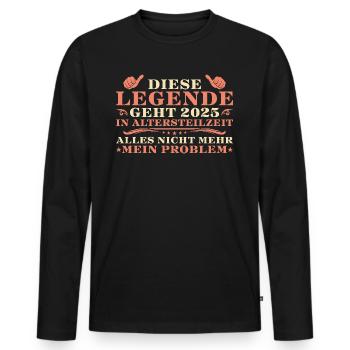 Altersteilzeit Kollege Angehende Rente 2025 - Männer Premium Bio Langarmshirt - Schwarz - Vorne - Nico (187cm)
