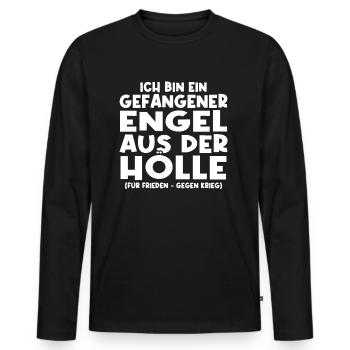 Gefallener Engel aus der Hölle - Männer Premium Bio Langarmshirt - Schwarz - Vorne - Nico (187cm)