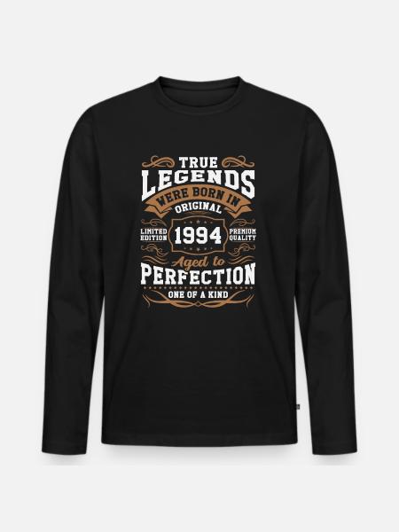 Legends Born in 1994 - Men's Premium Organic Long Sleeve Shirt - black