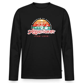 Aquaristics aquarium aquarium aquascaping - Men's Premium Organic Long Sleeve Shirt - black - Front - Nico (187cm)