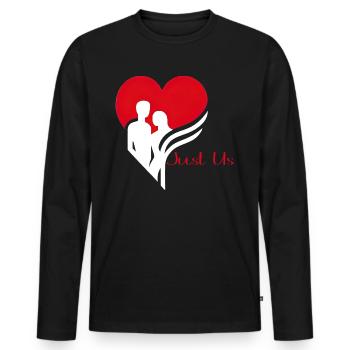 Love Emblem Unity - Men's Premium Organic Long Sleeve Shirt - black - Front - Nico (187cm)