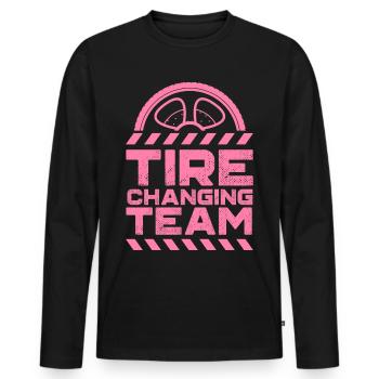 Équipe de changement de pneus voiture de changement de pneus - T-shirt manches longues Premium bio Homme - noir - Devant - Nico (187cm)