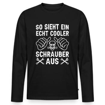 Cooler Schrauber Mechaniker Automechaniker Autos - Männer Premium Bio Langarmshirt - Schwarz - Vorne - Nico (187cm)