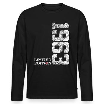 63RD BIRTHDAY 63 YEARS LIMITED EDITION 1963 - Men's Premium Organic Long Sleeve Shirt - black - Front - Nico (187cm)