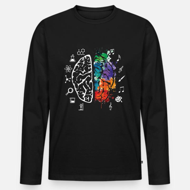 Kunst & Wissenschaft - Männer Premium Bio Langarmshirt - Schwarz